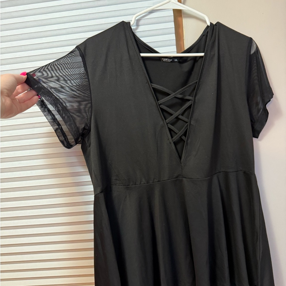 SHEIN Black Dressy Shirt